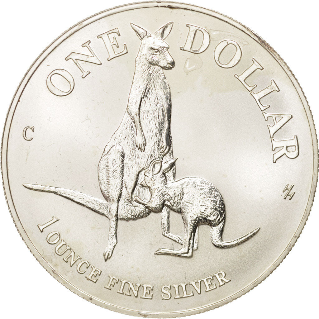AUSTRALIA, Dollar, 1996, KM #297, MS(63), Silver, 31.81