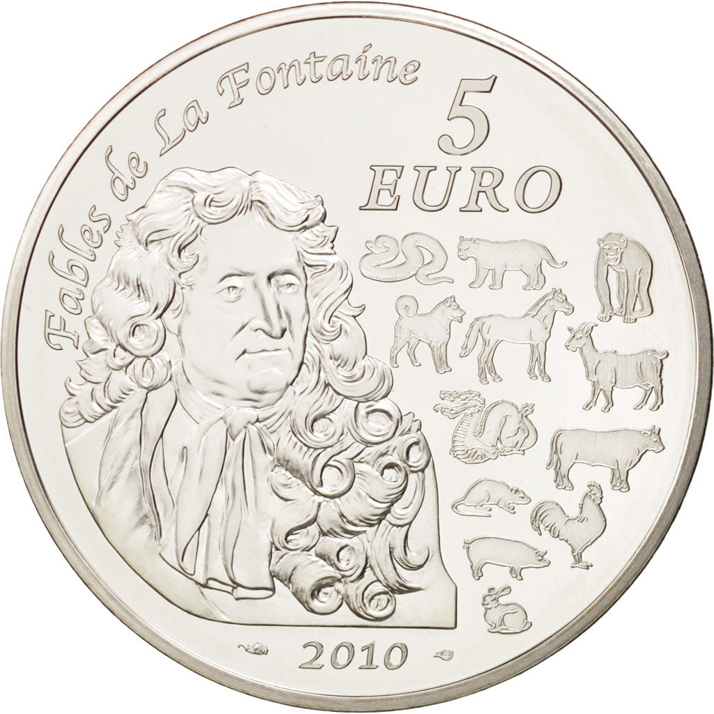 FRANCE, 5 Euro, 2010, Paris, KM #1715, MS(65-70), Silver, 37, 22.21