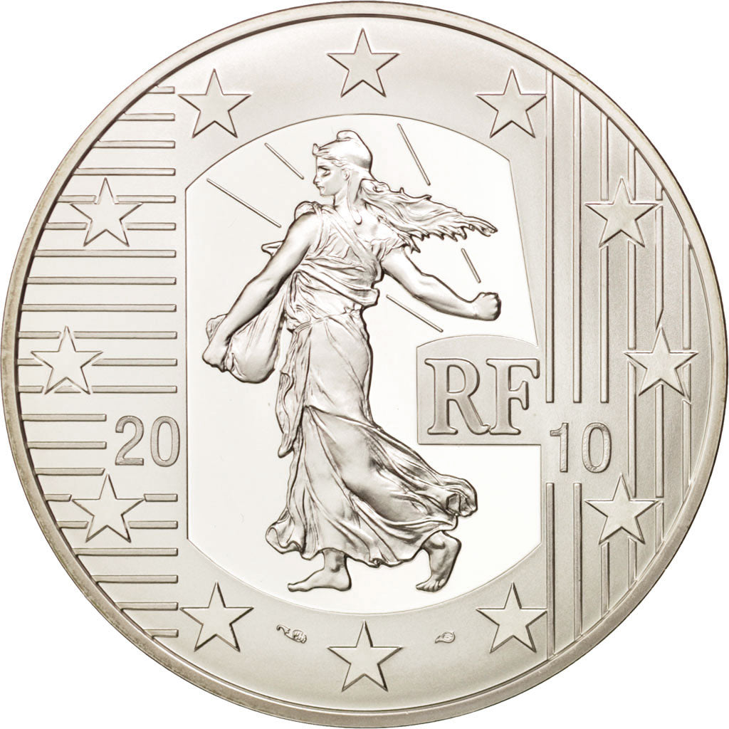 FRANCE, 10 Euro, 2010, Paris, KM #1675, MS(65-70), Silver, 37, 22.20