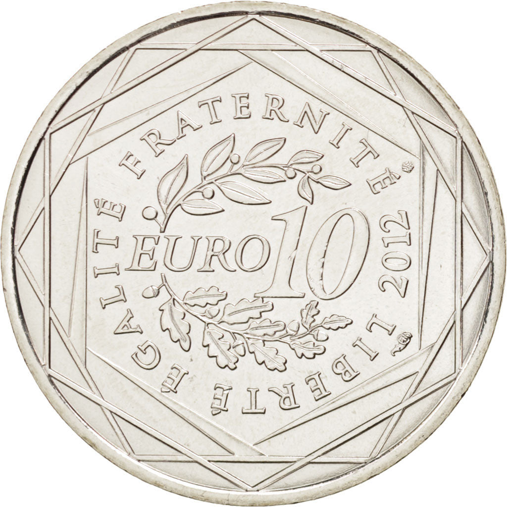 FRANCE, 10 Euro, 2012, Paris, KM #1888, MS(63), Silver, 29, 10.00
