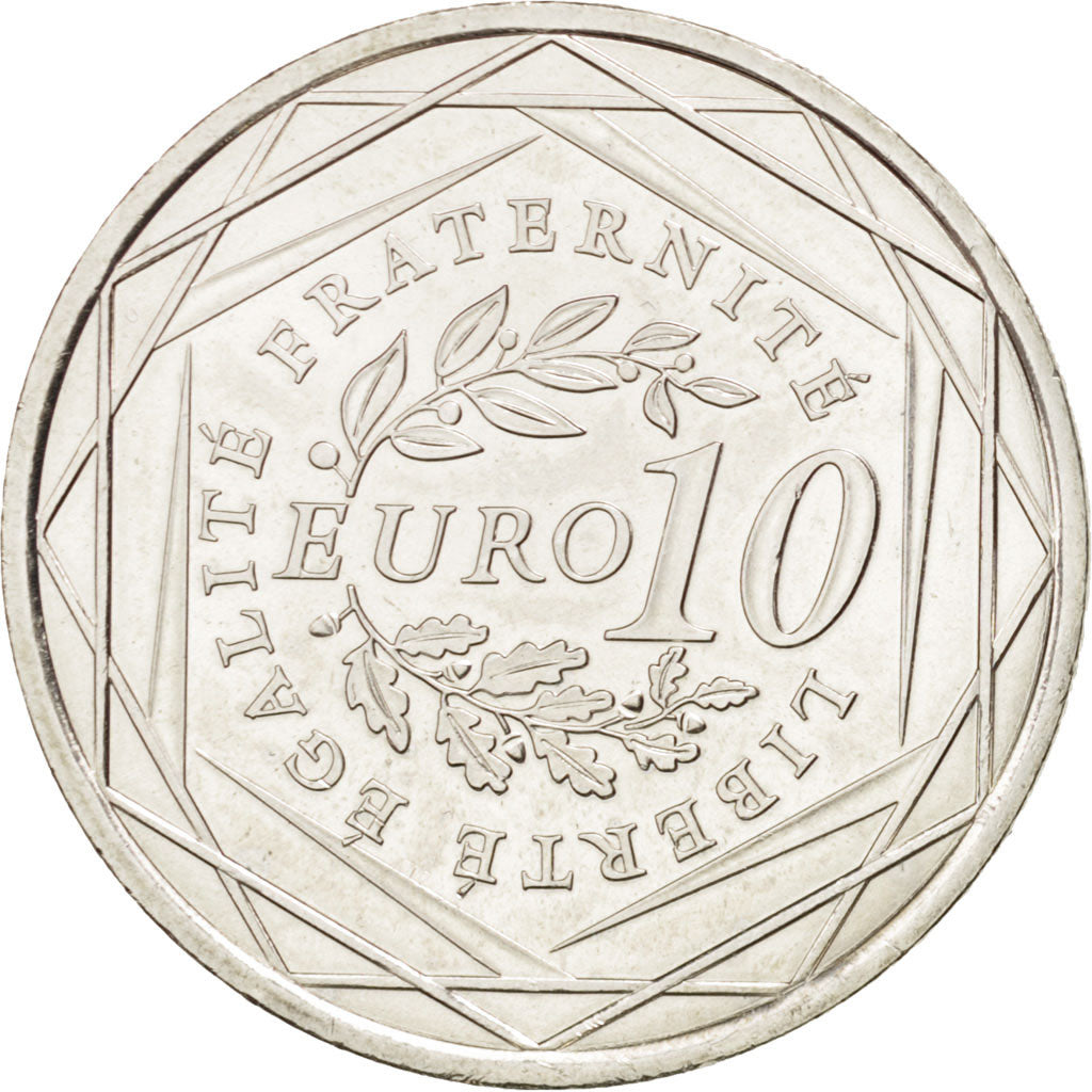 FRANCE, 10 Euro, 2009, KM #1580, MS(63), Silver, 29, 11.99