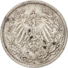 Coin, GERMANY - EMPIRE, 1/2 Mark, 1912, Berlin, AU(50-53), Silver, KM:17