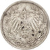 Coin, GERMANY - EMPIRE, 1/2 Mark, 1912, Berlin, AU(50-53), Silver, KM:17
