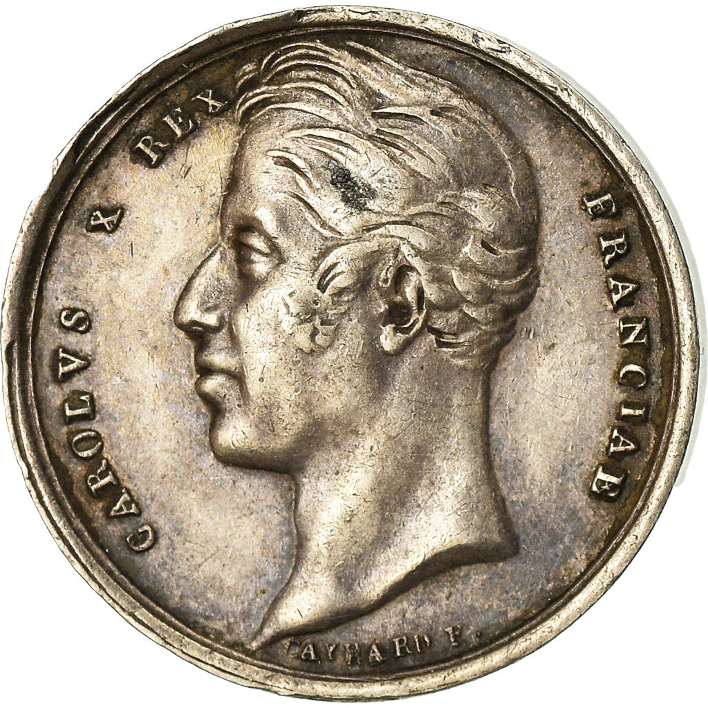 Frankrijk, Token, Quinaire du Sacre de Charles X à Reims, 1825, Gayrard, PR