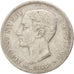 Spain, 5 Pesetas, 1875, Madrid, KM #671, EF(40-45), Silver, 24.35
