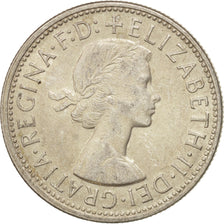 AUSTRALIA, Florin, 1954, Melbourne, KM #55, AU(50-53), Silver, 28.5, 11.30
