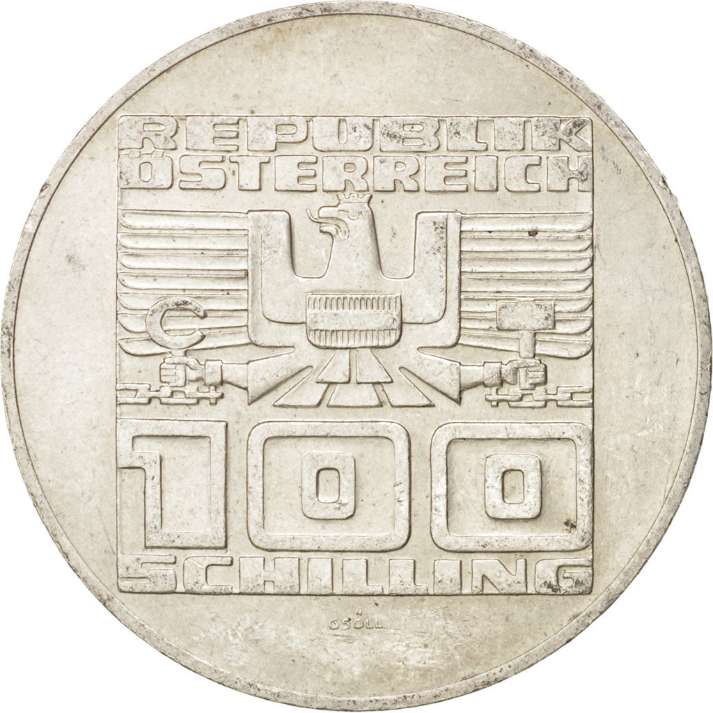 AUSTRIA, 100 Schilling, 1978, KM #2938, AU(55-58), Silver, 36, 23.80