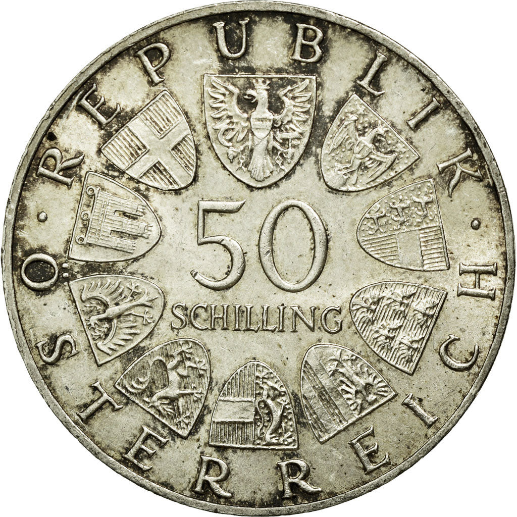 Coin, Austria, 50 Schilling, 1966, AU(55-58), Silver, KM:2900