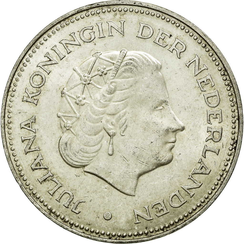 Monnaie, Pays-Bas, Juliana, 10 Gulden, 1970, TTB+, Argent, KM:195