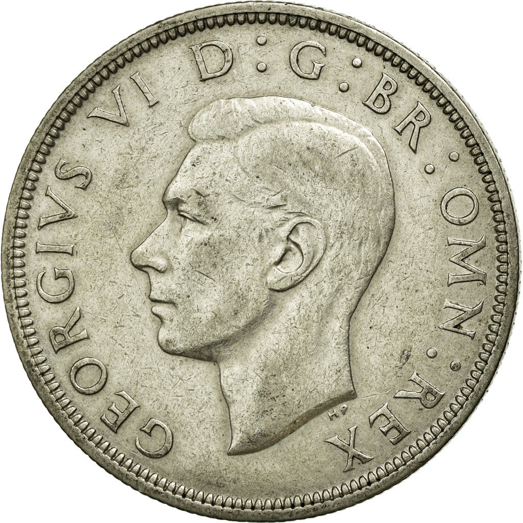 Coin, Great Britain, George VI, 1/2 Crown, 1939, AU(50-53), Silver, KM:856