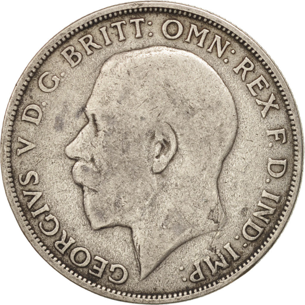 GREAT BRITAIN, Florin, Two Shillings, 1921, KM #817a, VF(20-25), Silver, 28.3,..