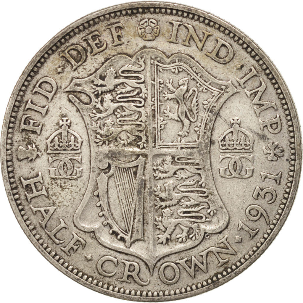 GREAT BRITAIN, 1/2 Crown, 1931, KM #835, EF(40-45), Silver, 32.3, 13.92