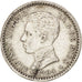 SPAIN, 50 Centimos, 1904, KM #723, AU(50-53), Silver, 2.50