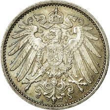 Coin, GERMANY - EMPIRE, Wilhelm II, Mark, 1909, Berlin, AU(55-58), Silver, KM:14