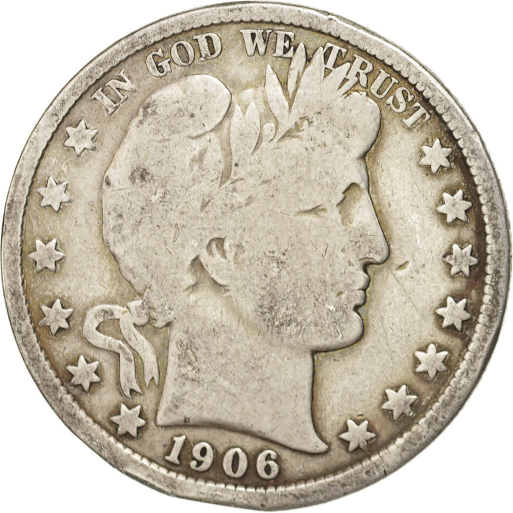 UNITED STATES, Barber Half Dollar, Half Dollar, 1906, U.S. Mint, KM #116,...