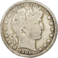 UNITED STATES, Barber Half Dollar, Half Dollar, 1906, U.S. Mint, KM #116,...