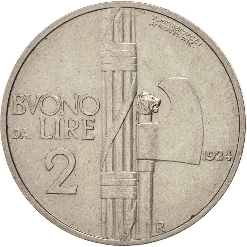 Italie, Victor Emmanuel III, 2 Lire 1924 Rome, KM 63