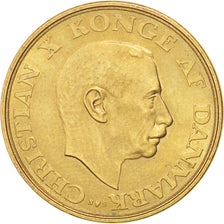 DENMARK, Krone, 1946, Copenhagen, KM #835, AU(55-58), Aluminum-Bronze, 25.5,...