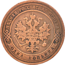 RUSSIA, Kopek, 1905, Saint-Petersburg, KM #9.2, VF(30-35), Copper, 21.6, 3.18