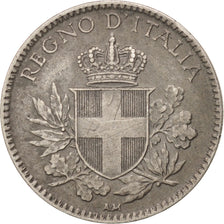 ITALY, 20 Centesimi, 1918, Rome, KM #58, AU(50-53), Copper-Nickel, 21.5, 3.91