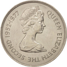 JERSEY, 25 Pence, 1977, KM #44, AU(55-58), Copper-Nickel, 38.61, 28.57