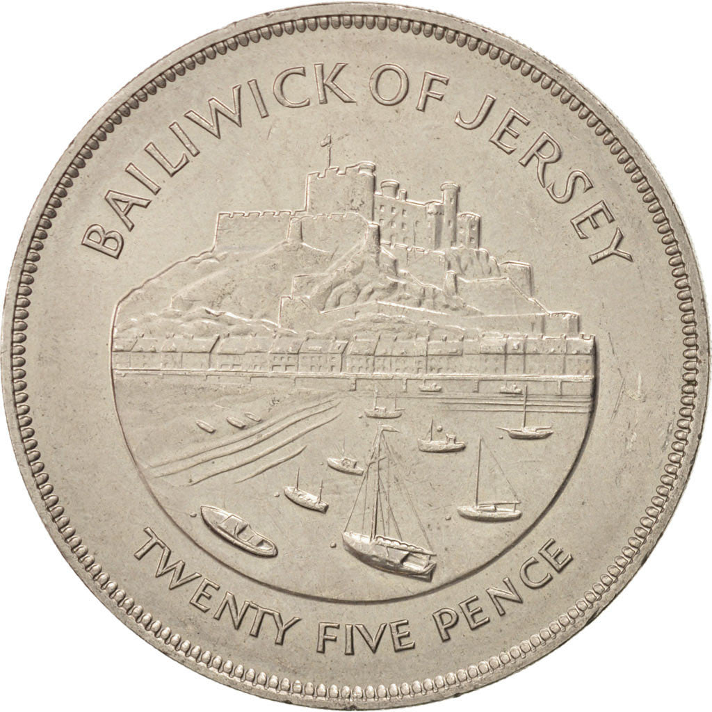 Jersey, Elisabeth II, 25 Pence Jubilé d'argent de la Reine 1977, KM 44
