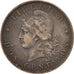 ARGENTINA, 2 Centavos, 1892, KM #33, EF(40-45), Bronze, 30, 10.12