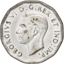 CANADA, 5 Cents, 1945, Royal Canadian Mint, KM #40a, EF(40-45), Chrome Plated...