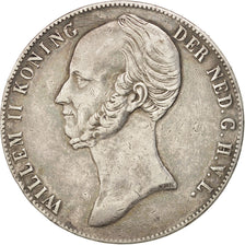 NETHERLANDS, 2-1/2 Gulden, 1845, KM #69.2, EF(40-45), Silver, 38, 24.92