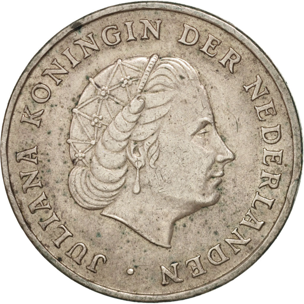 NETHERLANDS ANTILLES, Gulden, 1952, KM #2, AU(50-53), Silver, 28, 9.94
