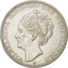 NETHERLANDS, 2-1/2 Gulden, 1933, KM #165, EF(40-45), Silver, 38, 24.93
