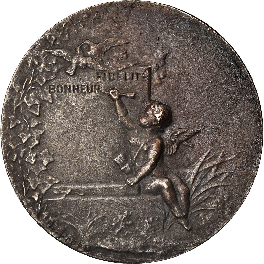 Frankrijk, Medaille, Mariage, Fidélité Bonheur, Religions & beliefs, Dropsy