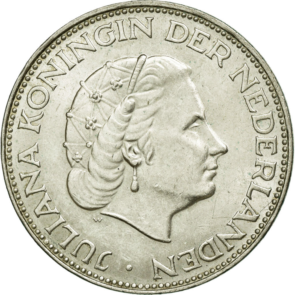Munten, Nederland, Juliana, 2-1/2 Gulden, 1966, PR, Zilver, KM:185