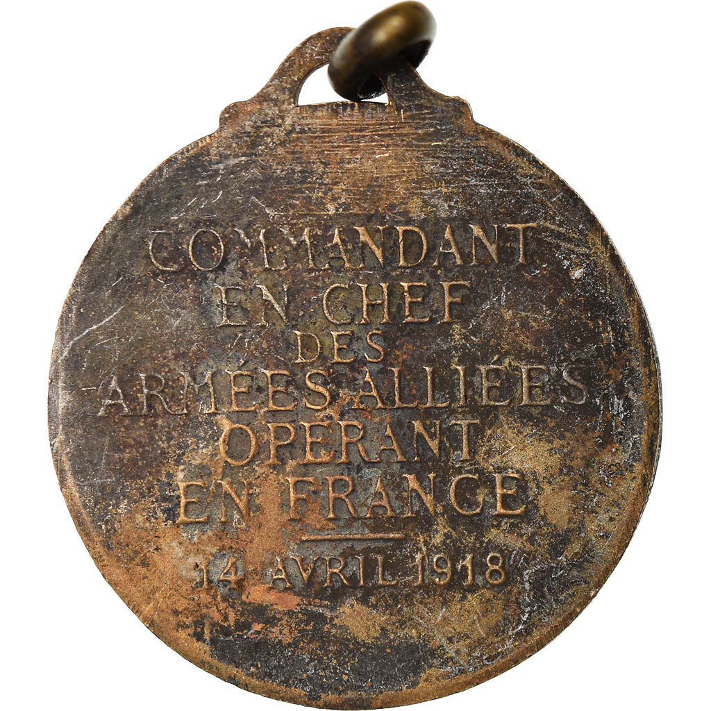 France, Medal, Maréchal Foch, Commandant des Armées, 1918, VF(30-35), Silvered