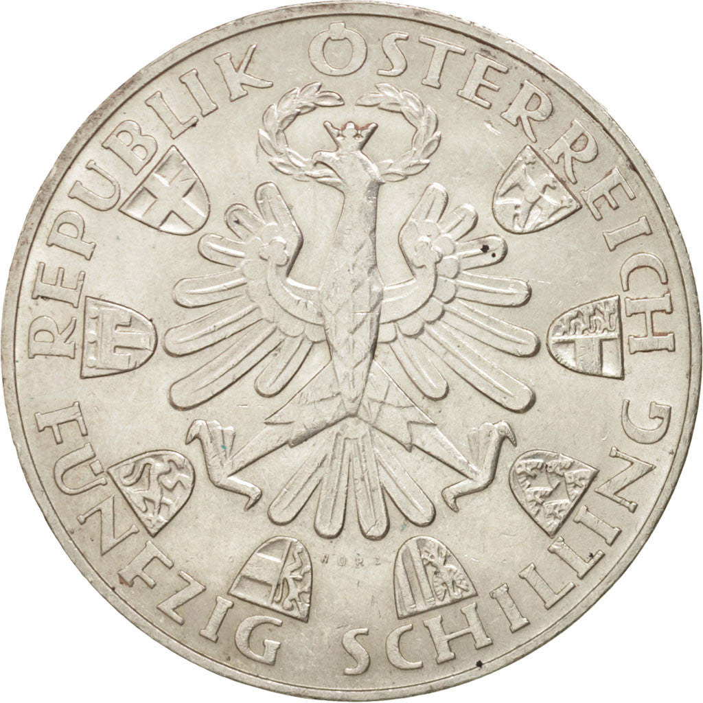 Coin, Austria, 50 Schilling, 1959, AU(55-58), Silver, KM:2888