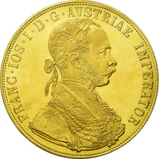 AUSTRIA, 4 Ducat, 1915, RESTRIKE, KM #2276, MS(63), Gold, 13.97