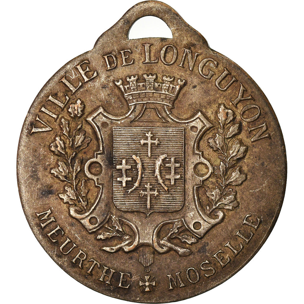 Francia, medaglia, Ville de Longuyon, Meurthe et Moselle, BB, Bronzo argentato