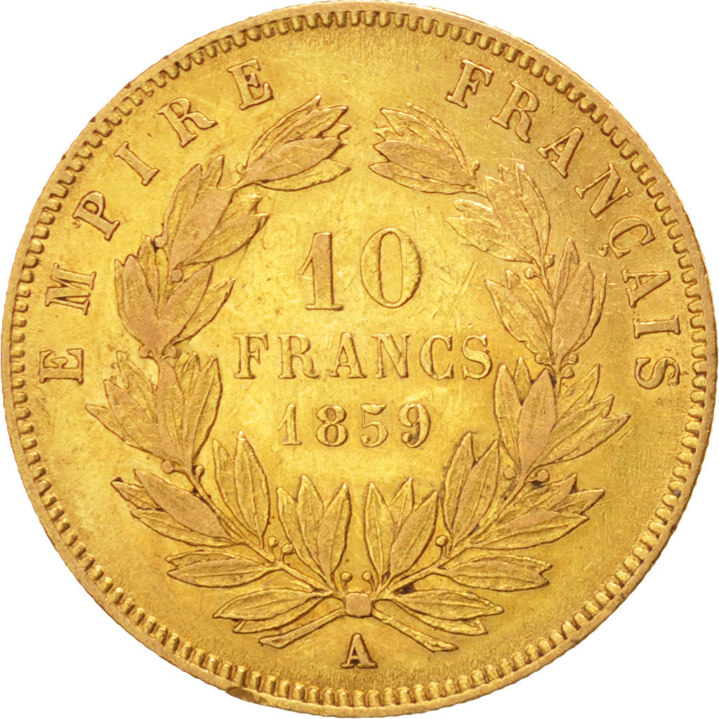 Monnaie, France, Napoleon III, Napoléon III, 10 Francs, 1859, Paris, TTB, Or