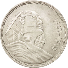 EGYPT, 20 Piastres, 1956, KM #384, AU(55-58), Silver, 33, 14.00