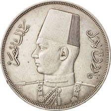 EGYPT, 20 Piastres, 1939, British Royal Mint, KM #368, AU(50-53), Silver, 40,...