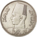 EGYPT, 20 Piastres, 1939, British Royal Mint, KM #368, AU(50-53), Silver, 40,...