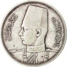 Egitto, Farouk, 10 Piastres, 1939, BB, Argento, KM:367