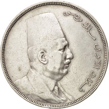 EGYPT, 20 Piastres, 1923, KM #338, EF(40-45), Silver, 40, 27.97