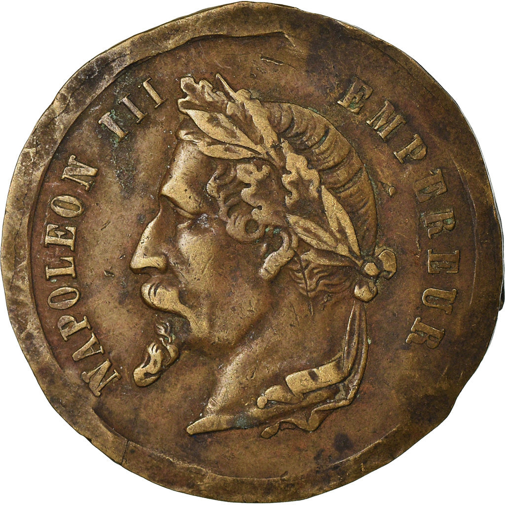 France, Medal, Napoléon III, Exposition universelle de Paris, 1867, VF(20-25)