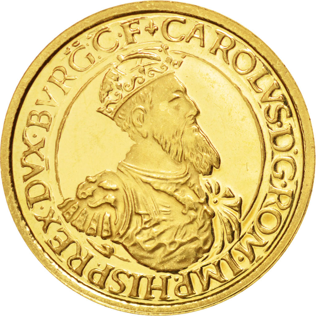 BELGIUM, 50 ECU, 1987, KM #167, MS(65-70), Gold, 23, 17.32