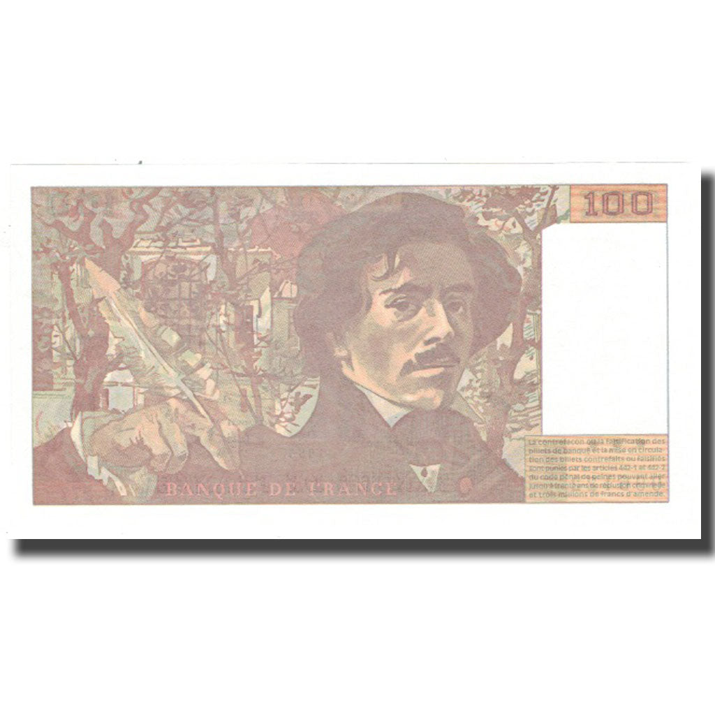 Frankrijk, 100 Francs, Delacroix, 1995, TTB, Fayette:69 Ter 2b, KM:154h
