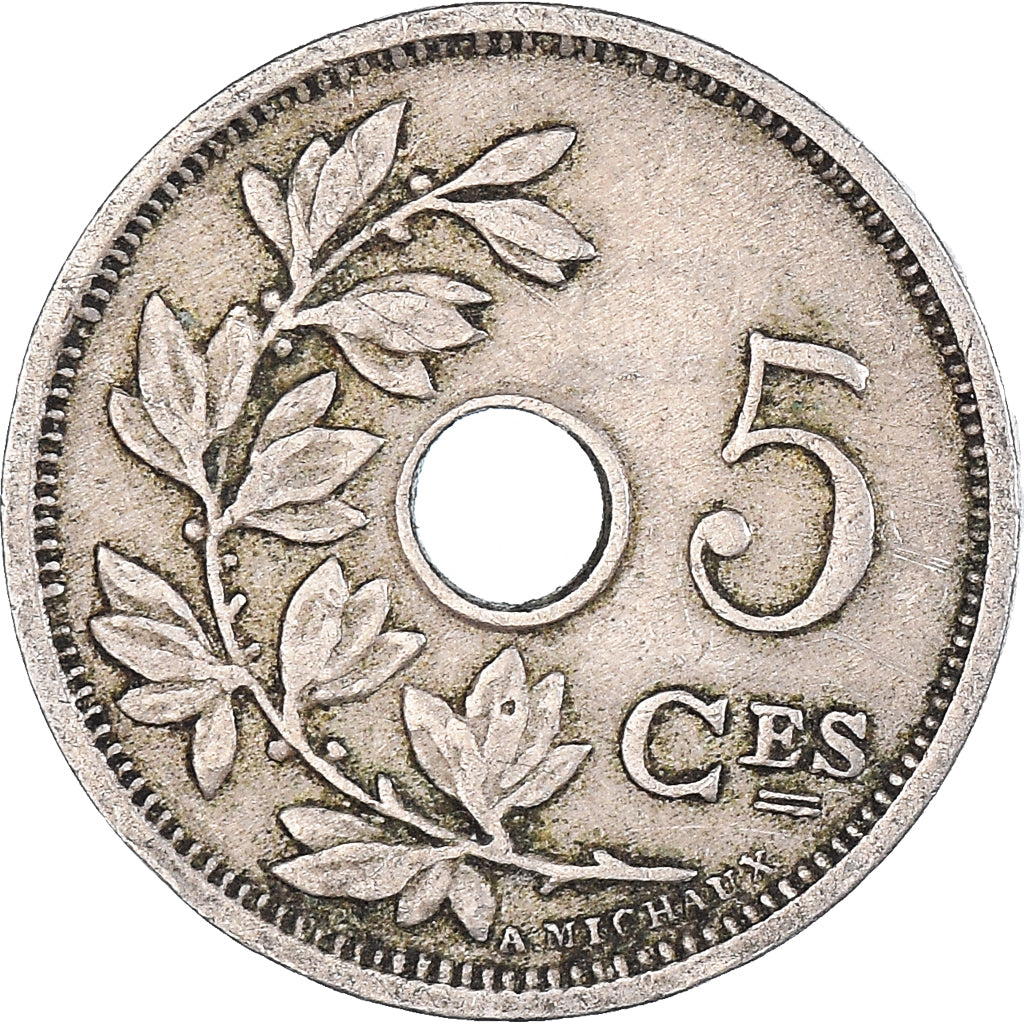 Moeda, Bélgica, 5 Centimes, 1902