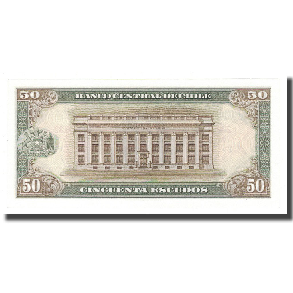 Geldschein, Chile, 50 Escudos, KM:140b, UNZ