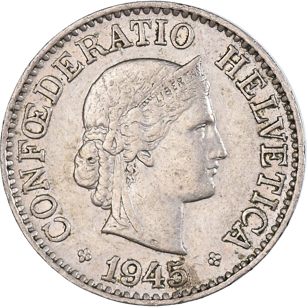 Moneda, Suiza, 10 Rappen, 1945