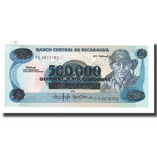 Billet, Nicaragua, 500,000 Córdobas on 20 Córdobas, 1985, KM:163, NEUF